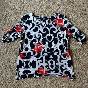 Alfani blue/white/red XL knit top